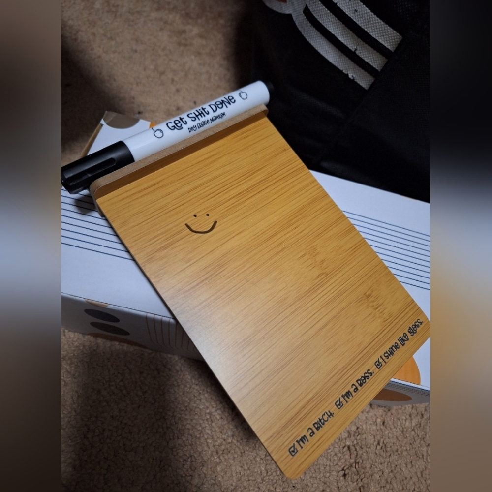 Funny dry erase board and marker